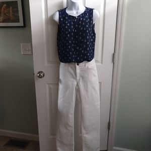 Navy blue loft sleeveless blouse